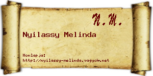 Nyilassy Melinda névjegykártya
